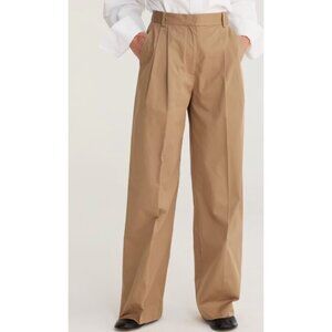 Rohe Women's Brown Wide Leg Pleated Pants size FR 34/ US 2 NWOT